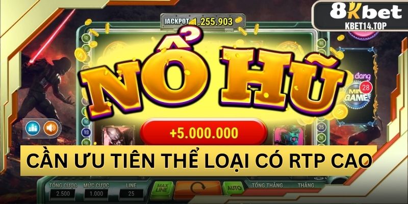 Top game slot 2025 cần ưu tiên thể loại có RTP cao
